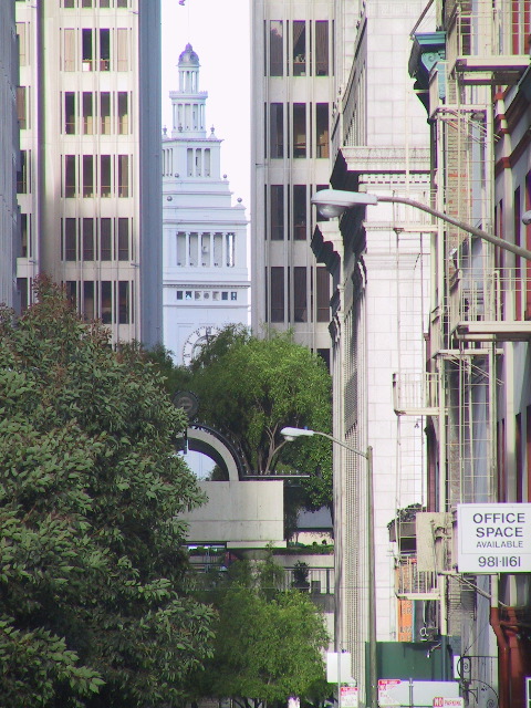 The Ferry Building viewed from Commercial St